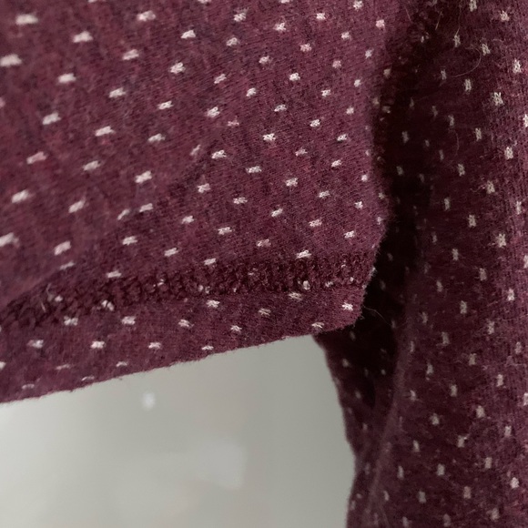 Madewell Maroon Reversible Sweater in Dot or Stripes Size M - Picture 2 of 6